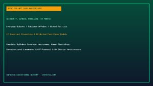 CSS MPT General Knowledge: Invariant Everyday Science, Pakistan & Global Affairs Blueprints (50 Marks)